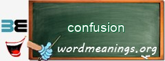 WordMeaning blackboard for confusion